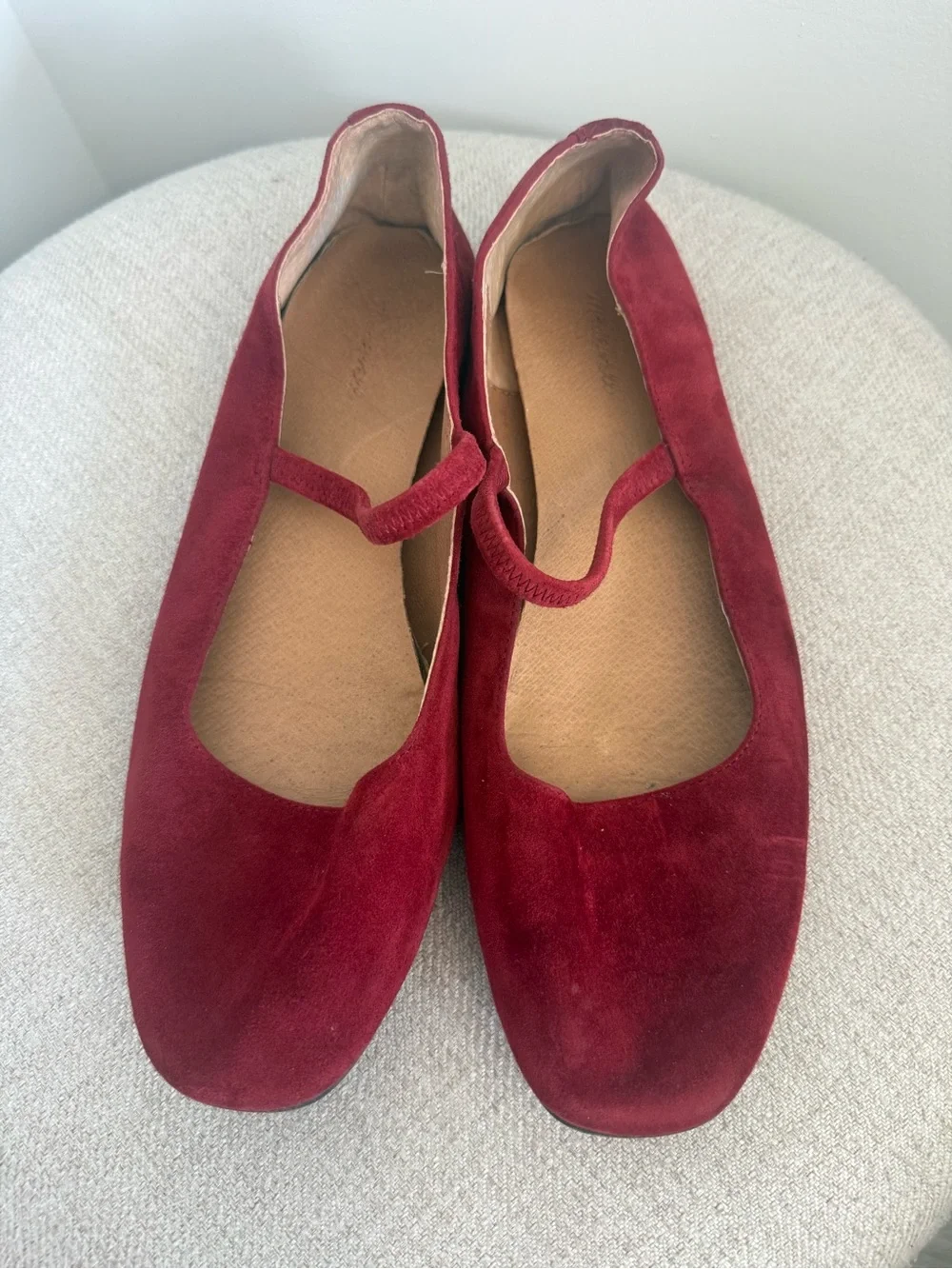 Madewell The Greta Ballet Flats-Ruby Suede (size 8)